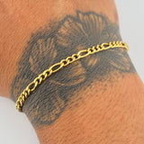 Figaro Bracelet 2.55gr / 8in / 18K Gold +1$