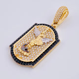 Pendant Saint Michael Archangel 8.45 g / 1 3/4 in 18K Yellow Gold