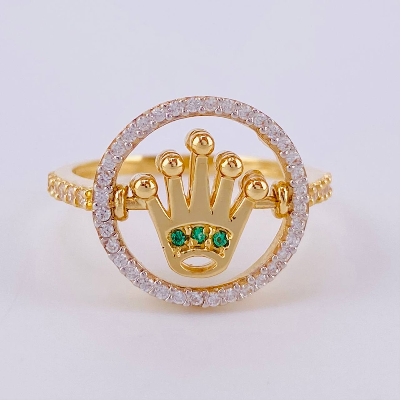 Anillo Corona Movil 4.2 g / T7 3/4 Oro Amarillo 18K