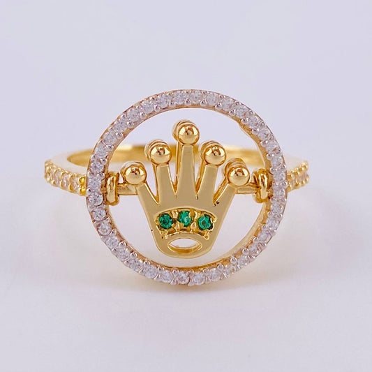 Anillo Corona Movil 4.2 g / T7 3/4 Oro Amarillo 18K