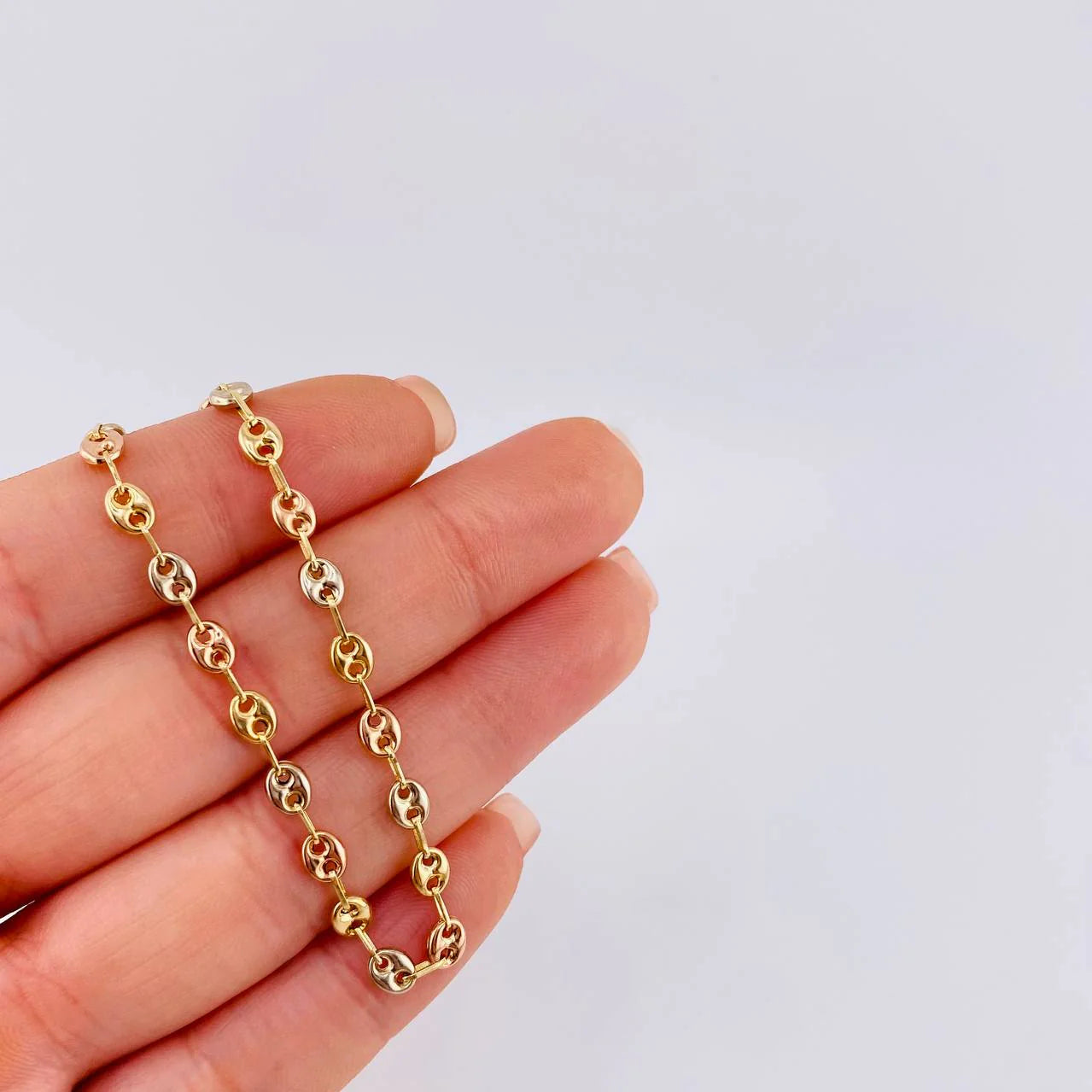 Gc Chain 5.5g / 20 in / 3.45mm Three Golds 18K