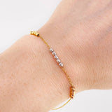 Pulso Modulable Aro Seguido Esferas Tricolor 2.6 g / 6 3/4 in - 2 1/4 in / 2,95 mm Tres Oros 18K