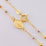 Cadena Denario Virgen Milagrosa 2.85 g / 17 3/4 in / 2,25 mm Tres Oros 18K