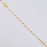 Cadena Denario Virgen Milagrosa 2.85 g / 17 3/4 in / 2,25 mm Tres Oros 18K