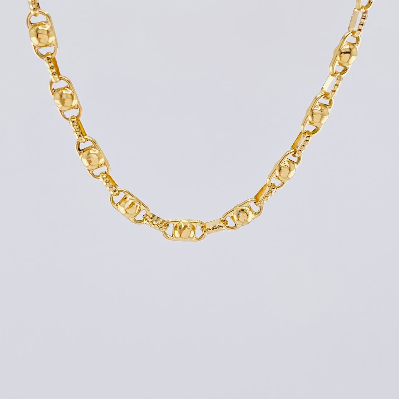 Cadena Rustica Burbuja 14.3 g / 23 1/2 in / 4,7 mm Oro Amarillo 18K