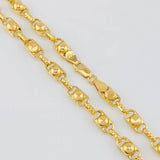 Cadena Rustica Burbuja 14.3 g / 23 1/2 in / 4,7 mm Oro Amarillo 18K