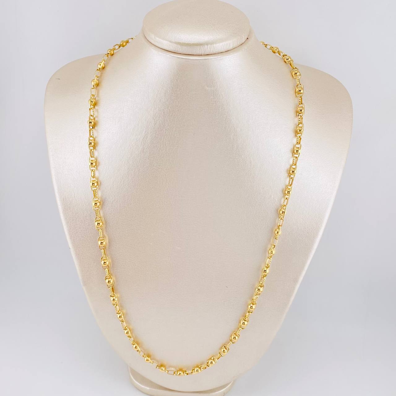 Cadena Rustica Burbuja 14.3 g / 23 1/2 in / 4,7 mm Oro Amarillo 18K