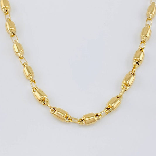 Cadena Rustica Barril 14.15 g / 23 1/2 in / 4,5 mm Oro Amarillo 18K
