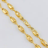 Cadena Rustica Barril 14.15 g / 23 1/2 in / 4,5 mm Oro Amarillo 18K