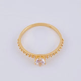 Dense Solitaire Ring 1.75 g / T7 1/2 18K Yellow Gold