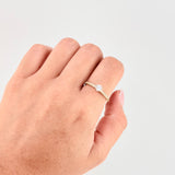 Dense Solitaire Ring 1.75 g / T7 1/2 18K Yellow Gold