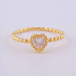 Anillo Corazón Burbujas 1.7 g / T6 1/2 Oro Amarillo 18K