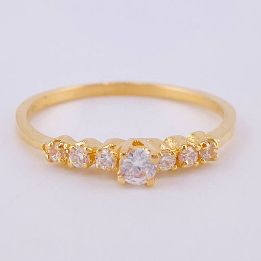 Anillo Solitario Destellante 1.5 g / T6 1/4 Oro Amarillo 18K