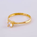 Anillo Solitario 1.6 g / T7 Oro Amarillo 18K
