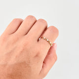 Anillo Carril Corazones Interceptos 1.1 g / T7 1/4 Oro Amarillo 18K