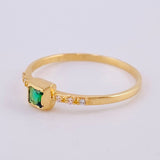 Quadrangular Solitaire Ring 1.1 g / T6 1/4 Yellow Gold 18K
