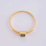 Quadrangular Solitaire Ring 1.1 g / T6 1/4 Yellow Gold 18K