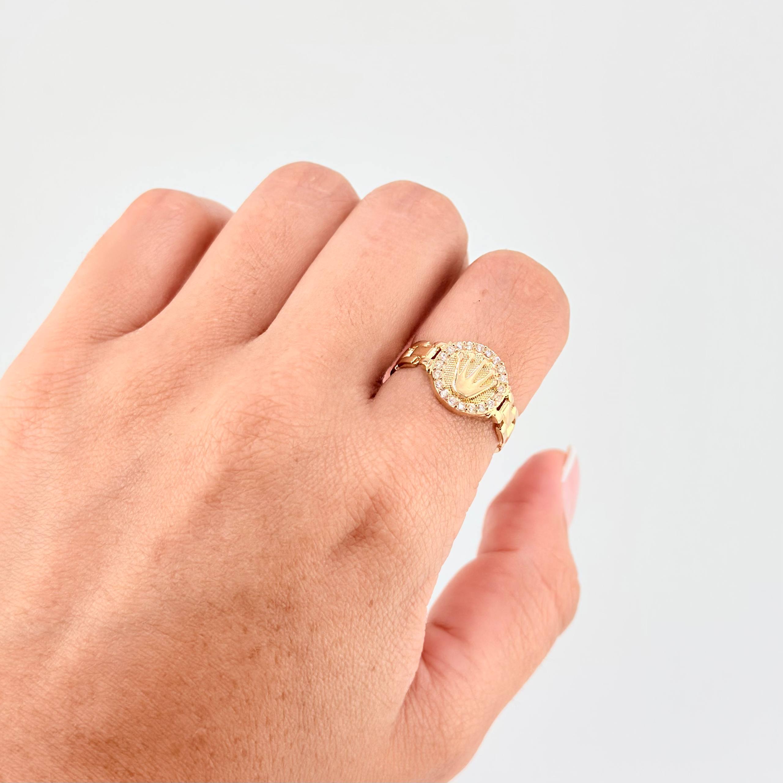 Anillo Correa Corona 4.1 g / T8 Oro Amarillo 18K