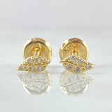 Stud Earrings Leaf 0.6gr / 18K Gold ©