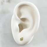 Stud Earrings Leaf 0.6gr / 18K Gold *
