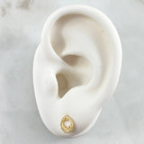 Stud Earrings Happy Face 0.8gr / 18K Gold
