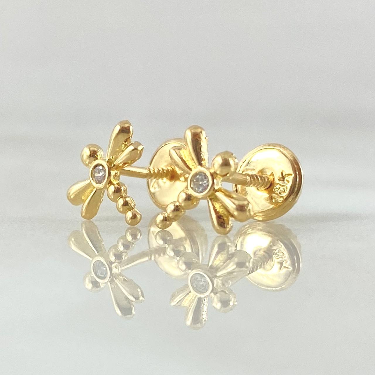 Dragonfly Stud Earrings 0.85gr / 18K Gold *