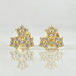 Stud Earrings Trio Flowers 1.05gr / 18K Gold