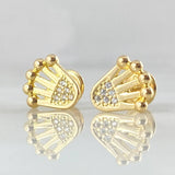 Stud Earrings Crown 1.85gr / 18K Gold *