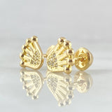 Stud Earrings Crown 1.85gr / 18K Gold *