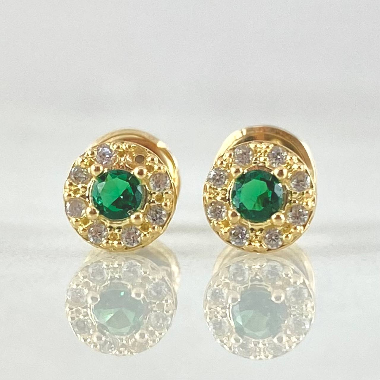 Halo Stud Earrings 0.9gr / 18K Gold *