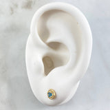 Stud Earrings Halo 0.9gr / 18K Gold ©