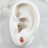 Ladybug Stud Earrings 0.65gr / 18K Gold *