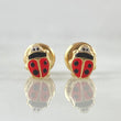 Ladybug Stud Earrings 0.55gr / 18K Gold