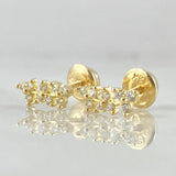 Stud Earrings Arch Flowers 0.9gr / 1cm (0.4in) / 18K Gold ©