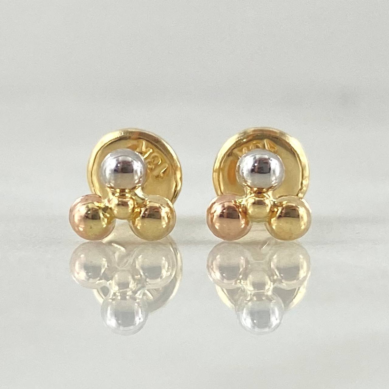 Topos Cuatro Bolas 0.5gr / Oro 18K