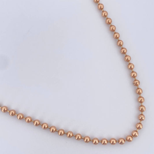Cadena Militar 20gr / 60.5cm / +3Oro 18K $
