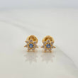 Topos Flor Petalos 0.9gr / 6.6mm Oro Amarillo 18K %