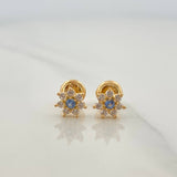 Topos Flor Petalos 0.9gr / 6.6mm Oro Amarillo 18K %