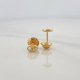 Stud Earrings GC 0.45g / 4.9mm Yellow Gold 18K %