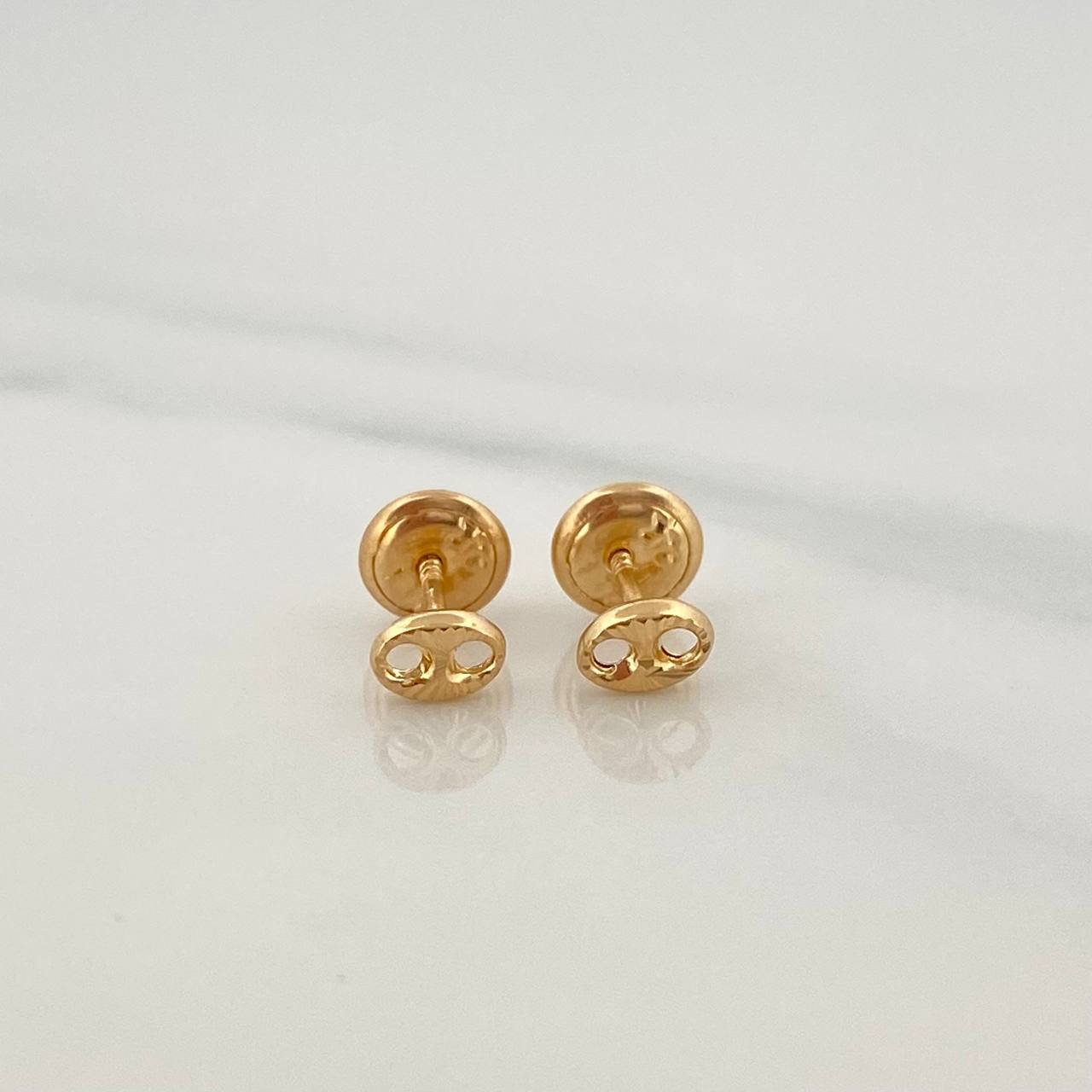 Stud Earrings GC 0.45g / 4.9mm Yellow Gold 18K %