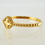 Anillo Trebol Dorado Burbujas 1.5gr / T6 3/4 / Oro Amarillo Nac.Esp. 18K