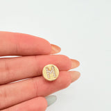 Dije Herraje Letra M 1.35gr / 1/2 in / Oro Amarillo 18K