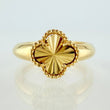 Anillo Trebol Dorado 3.2gr / T8 1/4 / Oro Amarillo Nac.Esp. 18K