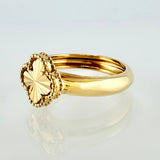 Anillo Trebol Dorado 3.2gr / T8 1/4 / Oro Amarillo Nac.Esp. 18K