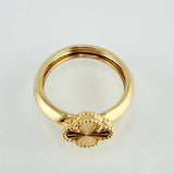 Anillo Trebol Dorado 3.2gr / T8 1/4 / Oro Amarillo Nac.Esp. 18K