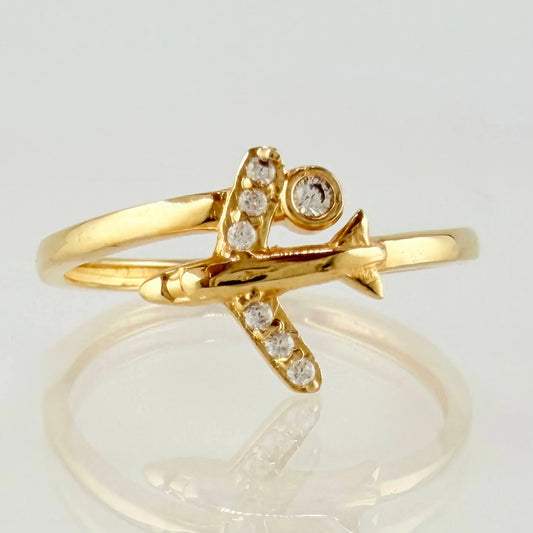 Anillo Avión 1.5 g / T5 1/2 Oro Amarillo 18K