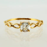 Anillo Solitario Ojos 1.15gr / T5 / Oro Amarillo 18K