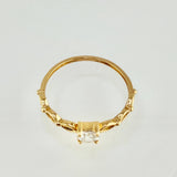 Anillo Solitario Ojos 1.15gr / T5 / Oro Amarillo 18K