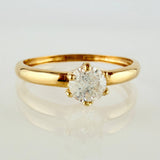 Solitaire Circular Ring 1.2g / T6 3/4 / 18K Yellow Gold