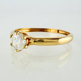 Solitaire Circular Ring 1.2g / T6 3/4 / 18K Yellow Gold